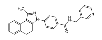 4-(1-methyl-4,5-dihydro-3H-benzo[e]indazol-3-yl)-N-(pyridin-3-ylmethyl)benzamide_692736-13-3