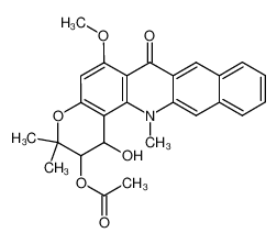 (+-)-cis-1-Hydroxy-6-methoxy-3,3,14-trimethyl-7-oxo-2,3,7,14-tetrahydro-1H-benzo[b]pyrano[3,2-h]acridin-2-yl acetate_692740-60-6