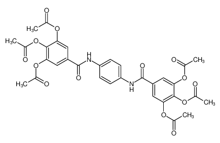 Benzamide, N,N'-1,4-phenylenebis[3,4,5-tris(acetyloxy)-_692752-43-5