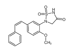 5-(2-methoxy-5-cis-styrylphenyl)-1,2,5-thiadiazolidin-3-one 1,1-dioxide_692765-15-4