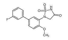 5-(3'-fluoro-4-methoxy-1,1'-biphenyl-3-yl)-1,2,5-thiadiazolidin-3-one 1,1-dioxide_692765-21-2