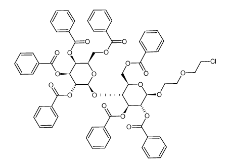 2-(2-chloroethoxy)ethyl 2,3,4,6-tetra-O-benzoyl-β-D-galactopyranosyl-(1-)4)-2,3,6-tri-O-benzoyl-β-D-glucopyranoside_692769-23-6