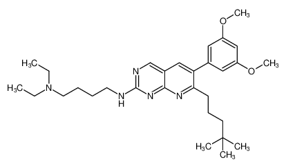 N1-(6-(3,5-dimethoxyphenyl)-7-(4,4-dimethylpentyl)pyrido[2,3-d]pyrimidin-2-yl)-N4,N4-diethylbutane-1,4-diamine_692777-88-1