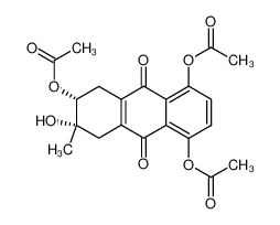 Acetic acid (6R,7S)-4,6-diacetoxy-7-hydroxy-7-methyl-9,10-dioxo-5,6,7,8,9,10-hexahydro-anthracen-1-yl ester_69286-18-6