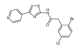 2-(2-bromo-5-chlorophenyl)-N-(4-(pyridin-4-yl)thiazol-2-yl)acetamide_692872-01-8