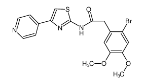2-(2-bromo-4,5-dimethoxyphenyl)-N-(4-(pyridin-4-yl)thiazol-2-yl)acetamide_692877-26-2