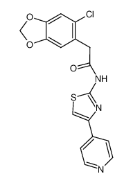 2-(6-chlorobenzo[d][1,3]dioxol-5-yl)-N-(4-(pyridin-4-yl)thiazol-2-yl)acetamide_692877-62-6
