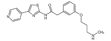 2-(3-(3-(methylamino)propoxy)phenyl)-N-(4-(pyridin-4-yl)thiazol-2-yl)acetamide_692879-18-8