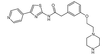2-(3-(2-(piperazin-1-yl)ethoxy)phenyl)-N-(4-(pyridin-4-yl)thiazol-2-yl)acetamide_692879-38-2