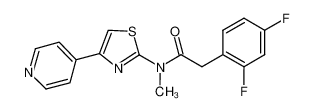 2-(2,4-difluorophenyl)-N-methyl-N-(4-(pyridin-4-yl)thiazol-2-yl)acetamide_692883-81-1