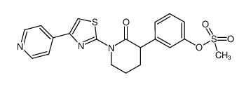 3-(2-oxo-1-(4-(pyridin-4-yl)thiazol-2-yl)piperidin-3-yl)phenyl methanesulfonate_692885-03-3