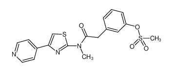3-(2-(methyl(4-(pyridin-4-yl)thiazol-2-yl)amino)-2-oxoethyl)phenyl methanesulfonate_692885-58-8
