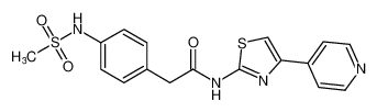2-(4-(methylsulfonamido)phenyl)-N-(4-(pyridin-4-yl)thiazol-2-yl)acetamide_692885-76-0