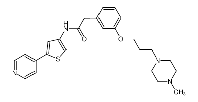 2-(3-(3-(4-methylpiperazin-1-yl)propoxy)phenyl)-N-(5-(pyridin-4-yl)thiophen-3-yl)acetamide_692886-75-2