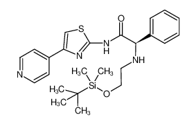 2-[2-(tert-butyl-dimethyl-silanyloxy)-ethylamino]-2-phenyl-N-(4-pyridin-4-yl-thiazol-2-yl)-acetamide_692891-33-1