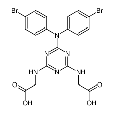 N,N'-{6-[bis-(4-bromo-phenyl)-amino]-[1,3,5]triazine-2,4-diyl}-bis-glycine_69295-79-0