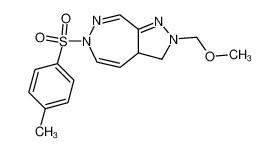 2-methoxymethyl-6-(toluene-4-sulfonyl)-2,3,3a,6-tetrahydro-pyrazolo[3,4-d][1,2]diazepine_69298-72-2