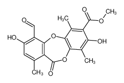 methyl 10-formyl-3,9-dihydroxy-1,4,7-trimethyl-6-oxobenzo[b][1,4]benzodioxepine-2-carboxylate_69306-81-6