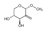methyl-2-desoxy-2-C-methylene-α-D-threo-pentopyranoside_69310-00-5