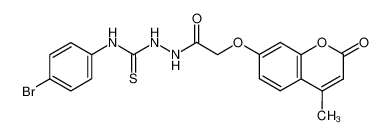 N-(4-bromophenyl)-2-(2-(4-methyl-2-oxo-2H-chromen-7-yloxy)acetyl)hydrazinecarbothioamide_69321-35-3