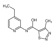 N-(4-Ethyl-2-pyridinyl)-4-methyl-1,2,3-thiadiazole-5-carboxamide_693219-71-5