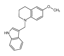 1-((1H-indol-3-yl)methyl)-6-methoxy-1,2,3,4-tetrahydroquinoline_693219-93-1