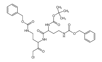 {3-[1-(2-Benzyloxycarbonylamino-ethyl)-3-chloro-2-oxo-propylcarbamoyl]-3-tert-butoxycarbonylamino-propyl}-carbamic acid benzyl ester_693222-14-9