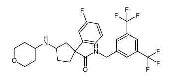 N-(3,5-bis(trifluoromethyl)benzyl)-1-(3-fluorophenyl)-3-((tetrahydro-2H-pyran-4-yl)amino)cyclopentane-1-carboxamide_693246-03-6