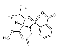 (S)-2-[Allyl-(2-nitro-benzenesulfonyl)-amino]-4-methyl-pentanoic acid methyl ester_693250-33-8