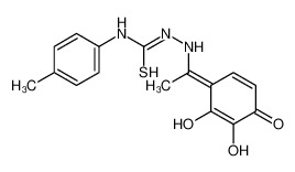 1-[[(1E)-1-(2,3-dihydroxy-4-oxocyclohexa-2,5-dien-1-ylidene)ethyl]amino]-3-(4-methylphenyl)thiourea_69326-91-6