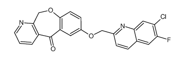 7-[(7-chloro-6-fluoroquinolin-2-yl) methoxy][1]benzoxepino[3, 4-b]pyridin-5(11H)-one_693270-99-4