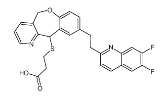 3-{7-[2-(6,7-difluoro-quinolin-2-yl)-ethyl]-5,11-dihydro-10-oxa-4-aza-dibenzo[a,d]cyclohepten-5-ylsulfanyl}-propionic acid_693271-62-4