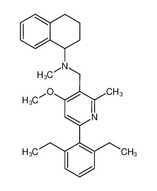 (+/-)[6-(2,6-diethyl-phenyl)-4-methoxy-2-methyl-pyridin-3-ylmethyl]-methyl-(1,2,3,4-tetrahydro-naphthalen-1-yl)-amine_693274-57-6