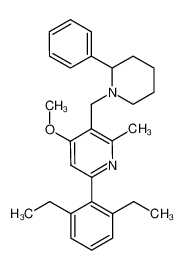 6-(2,6-diethyl-phenyl)-4-methoxy-2-methyl-3-[(2-phenyl-piperidin-1-yl)methyl]-pyridine_693274-89-4