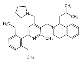 2-[6-(2,6-diethyl-phenyl)-2-methyl-4-pyrrolidin-1-ylmethyl-pyridin-3-ylmethyl]-1-isobutyl-1,2,3,4-tetrahydro-isoquinoline_693277-65-5