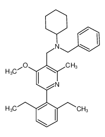 N-benzyl-N-{[6-(2,6-diethylphenyl)-4-methoxy-2-methylpyridin-3-yl]-methyl}-cyclohexanamine_693278-64-7