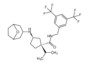 rel-(1R,3R)-3-((8-oxabicyclo[3.2.1]octan-3-yl)amino)-N-(3,5-bis(trifluoromethyl)benzyl)-1-isopropylcyclopentane-1-carboxamide_693283-56-6