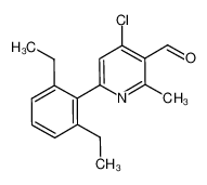 4-chloro-6-(2,6-diethyl-phenyl)-2-methyl-pyridine-3-carbaldehyde_693286-65-6