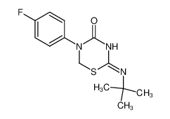 6-tert-butylamino-3-(4-fluoro-phenyl)-2,3-dihydro-[1,3,5]thiadiazin-4-one_69329-06-2
