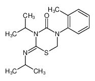 3-isopropyl-2-isopropylimino-5-o-tolyl-[1,3,5]thiadiazinan-4-one_69329-31-3
