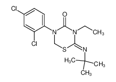 2-tert-butylimino-5-(2,4-dichloro-phenyl)-3-ethyl-[1,3,5]thiadiazinan-4-one_69330-26-3