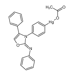 [4-(4-phenyl-2-phenylimino-oxazol-3-yl)-phenyl]-mercury(1+) acetate_69339-41-9