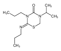 5-isopropyl-3-propyl-2-propylimino-[1,3,5]thiadiazinan-4-one_69348-77-2