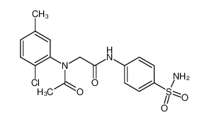 2-[Acetyl-(2-chloro-5-methyl-phenyl)-amino]-N-(4-sulfamoyl-phenyl)-acetamide_69354-16-1