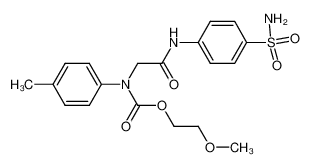 [(4-Sulfamoyl-phenylcarbamoyl)-methyl]-p-tolyl-carbamic acid 2-methoxy-ethyl ester_69354-44-5