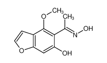 1-(6-hydroxy-4-methoxy-benzofuran-5-yl)ethanone oxime_69367-18-6
