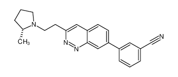 (R)-3-(3-(2-(2-methylpyrrolidin-1-yl)ethyl)cinnolin-7-yl)benzonitrile_693775-16-5