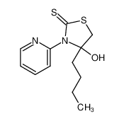 4-butyl-4-hydroxy-3-pyridin-2-yl-thiazolidine-2-thione_69378-44-5