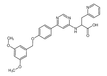 N-(6-{4-[(3,5-dimethoxybenzyl)oxy]phenyl}pyrimidin-4-yl)-3-pyridin-2-yl-alanine_693791-94-5