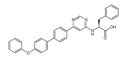 (6-(4'-phenoxy-[1,1'-biphenyl]-4-yl)pyrimidin-4-yl)-L-phenylalanine_693792-26-6